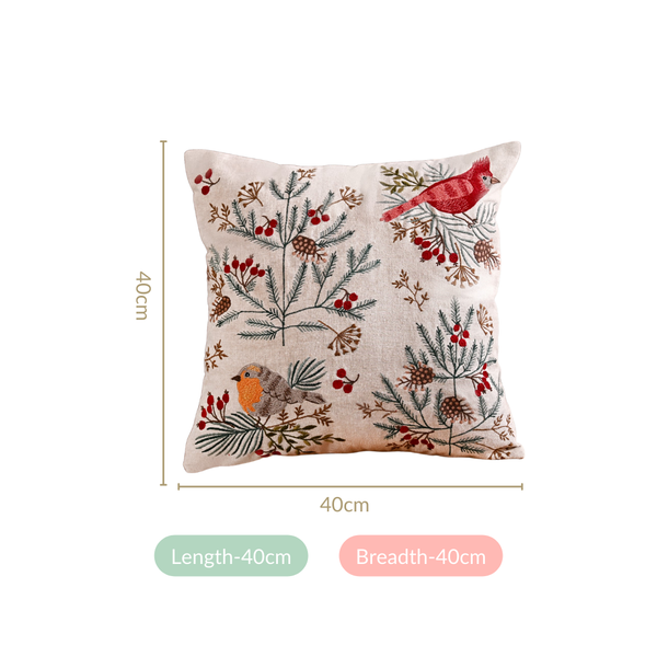 Birds In A Garden Decorative Couch Cushion Cover 40x40cm