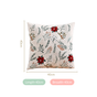 Chambray Cotton Cushion Cover With Floral Embroidery 40x40cm