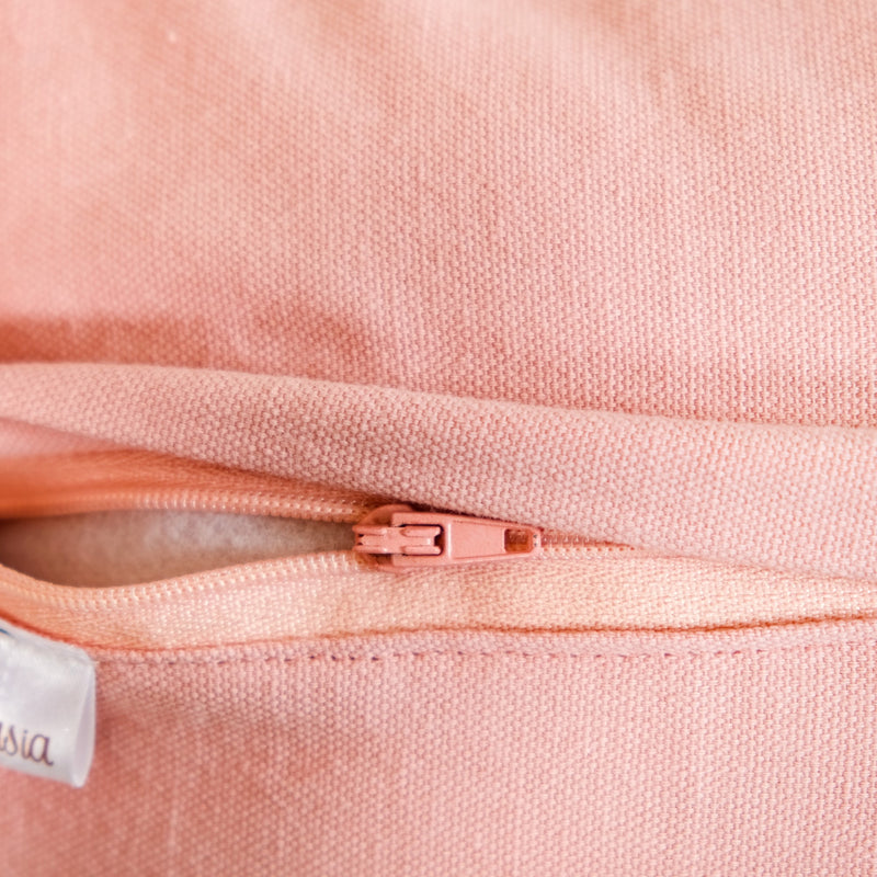 Silver Embroidered Geometric Cushion Cover 20x14 Inch