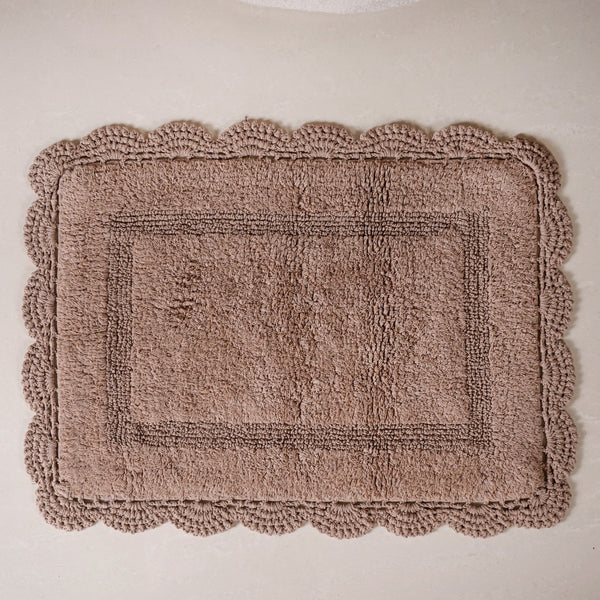 Plush Crochet Cotton Door Mats Set Of 2 29x21 Inch