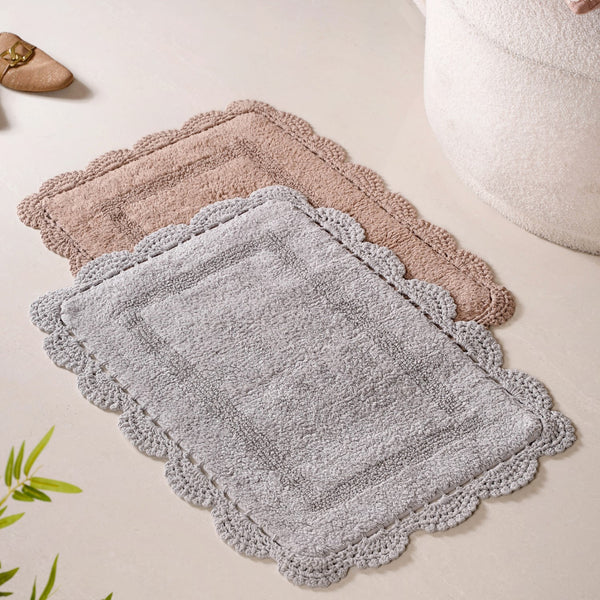 Plush Pure Cotton Door Mats Set Of 2 29x21 Inch