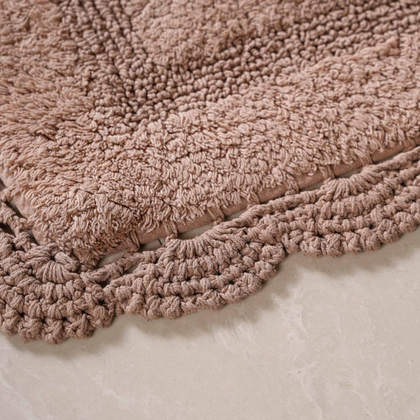 Plush Crochet Cotton Door Mats Set Of 2 29x21 Inch