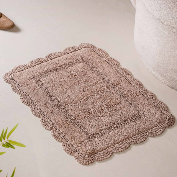 Plush Crochet Cotton Door Mats Set Of 2 29x21 Inch