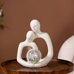 Couple Sculpture With Crystal Ball