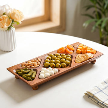 Nero Sectioned Serving Platter 43x18cm