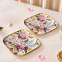 Vintage Blooms Serving Platter Set Of 2 In Gift Box