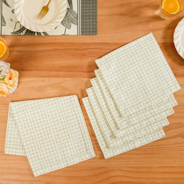 Pure Cotton Table Napkin Set Of 6
