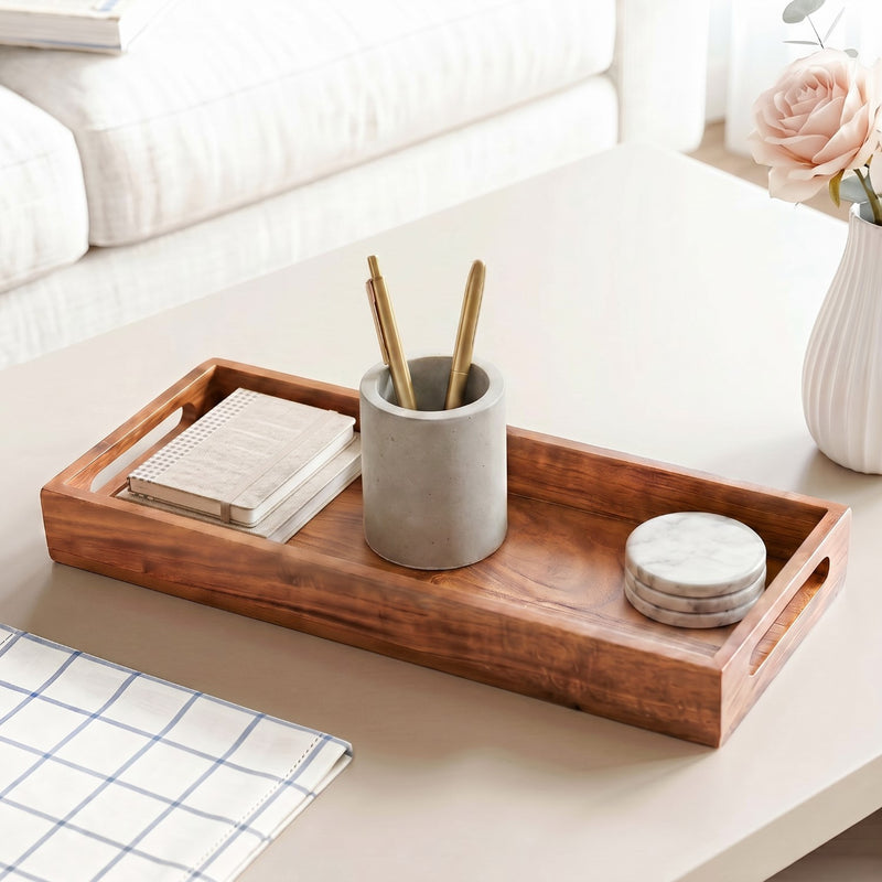 Wooden Snack Serving Tray 41x16cm