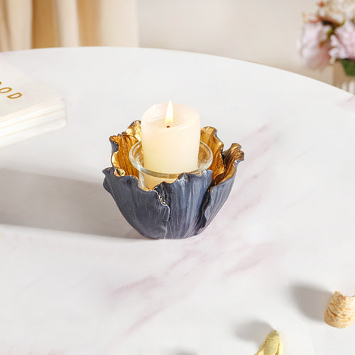 Gold Petal Candle Holder