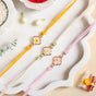 Pressed Petal Trio Rakhi Gift Set