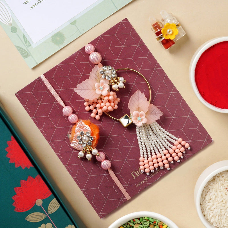 Blush Berry Rakhi And Lumba Gift Set