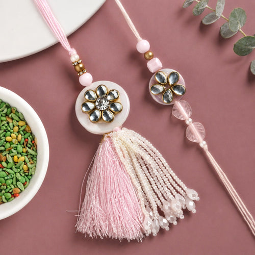 Rosetta Charm Rakhi And Lumba Gift Set
