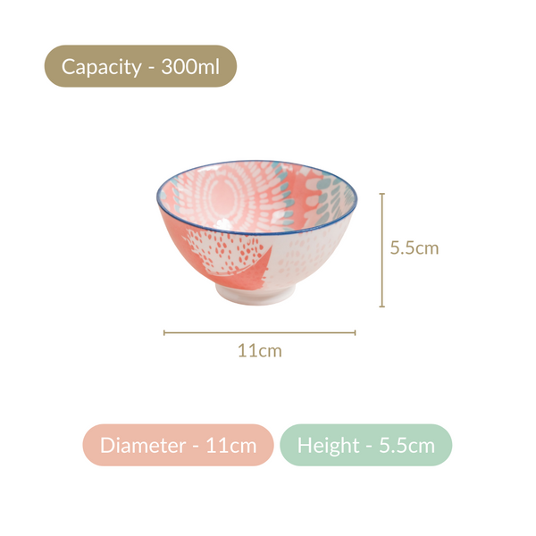 Soft Ceramic Snack Bowls Set Of 4 300ml