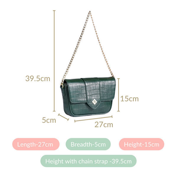 Croco Go-To Outing Bag Green