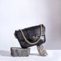 Black Textured Shoulder Bag