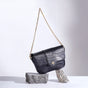 Black Textured Shoulder Bag