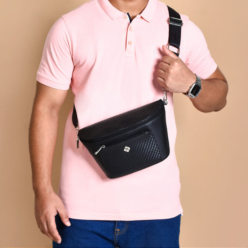 Unisex Black Crossbody Bag