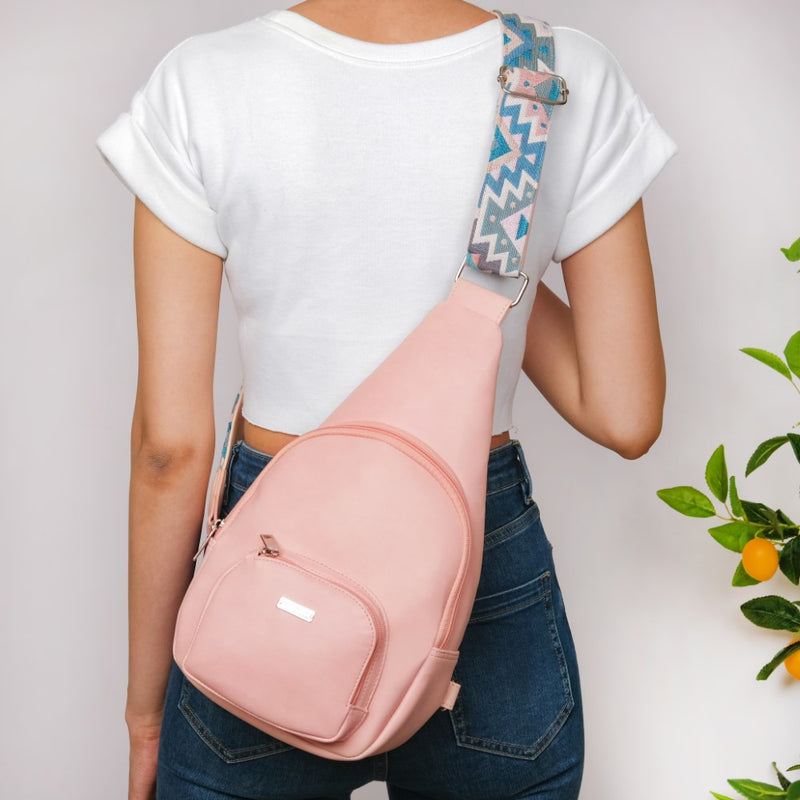 Voyager One Shoulder Cross Body Bag Pink