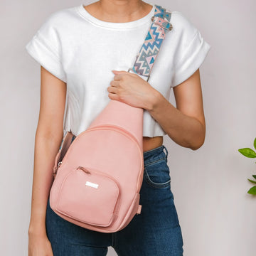Voyager One Shoulder Cross Body Bag Pink