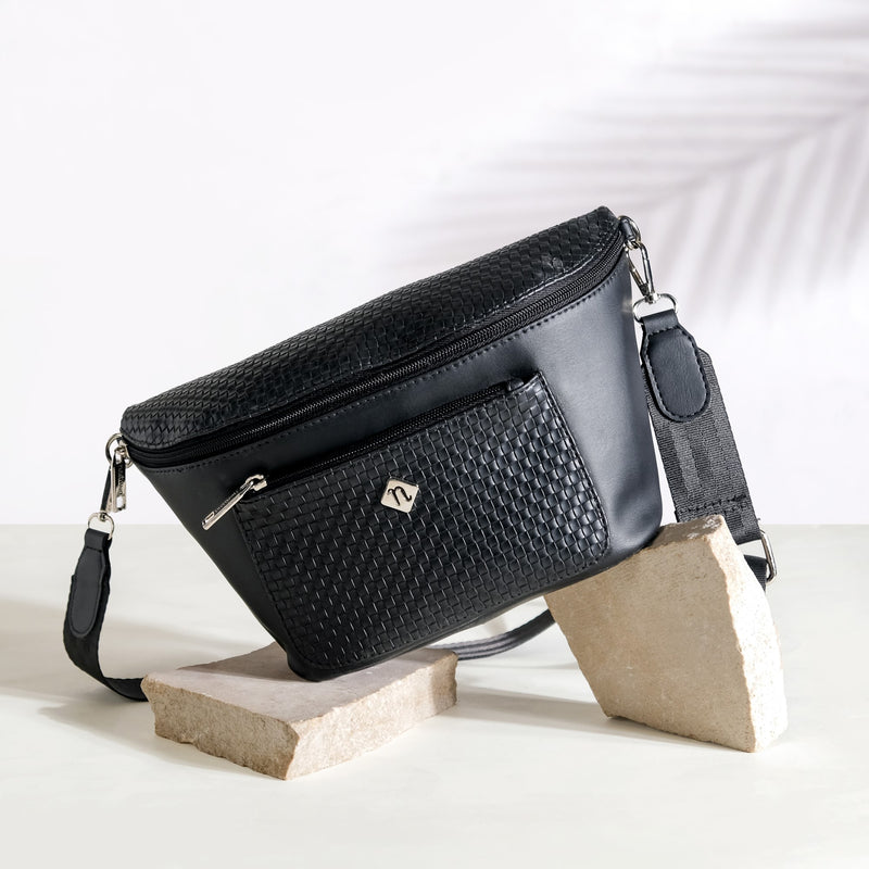Unisex Black Crossbody Bag