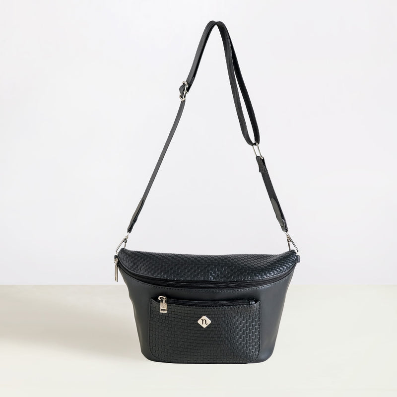 Unisex Black Crossbody Bag