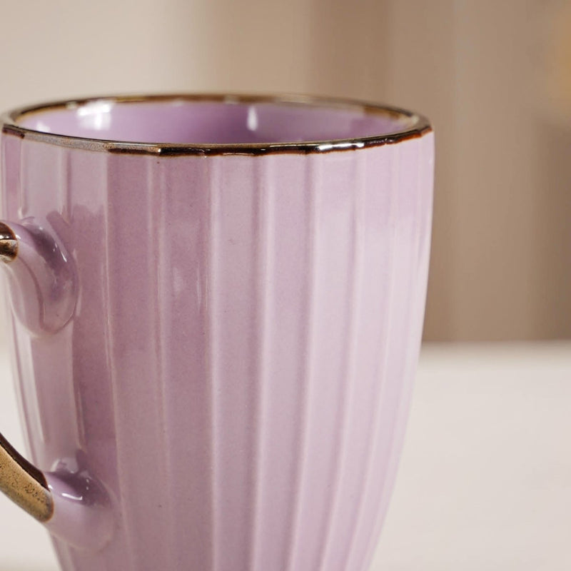 Nori Lined Tea Cup And Saucer Set Of 6 Lavender 250ml - Tea cup set, tea cups, coffee cups, ceramic tea cups, cups and saucers, cup and saucer set