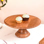 Natural Acacia Wood Beaded Cake Stand 13 Inch