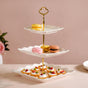 Sugar Square White 3-tier Cupcake Stand