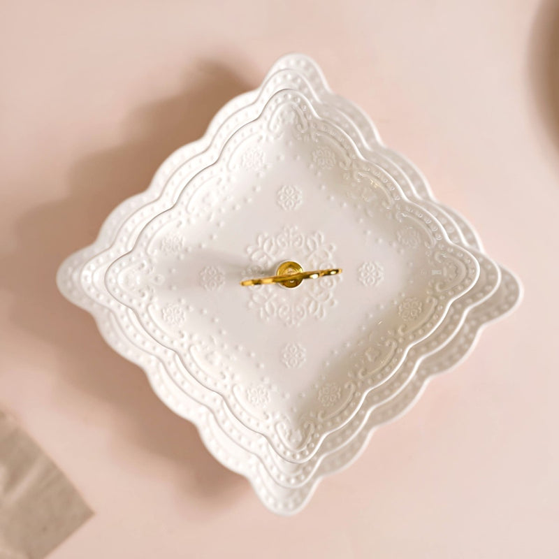 Sugar Square White 3-tier Cupcake Stand