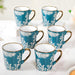 Chai Tea Latte Mug Set of 6 Teal 200ml