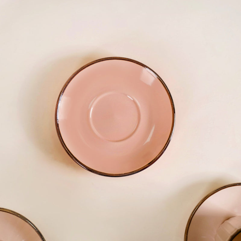 Nori Cup and Saucer Set Of 6 Champagne Pink 250ml - Tea cup set, tea cups, coffee cups, ceramic tea cups, cups and saucers, cup and saucer set
