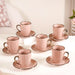 Premium Pink Cup and Saucer Set Of 6 250ml