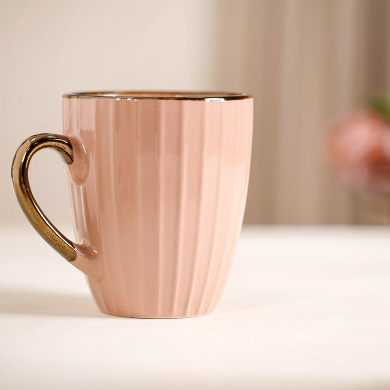 Nori Cup and Saucer Set Of 6 Champagne Pink 250ml - Tea cup set, tea cups, coffee cups, ceramic tea cups, cups and saucers, cup and saucer set