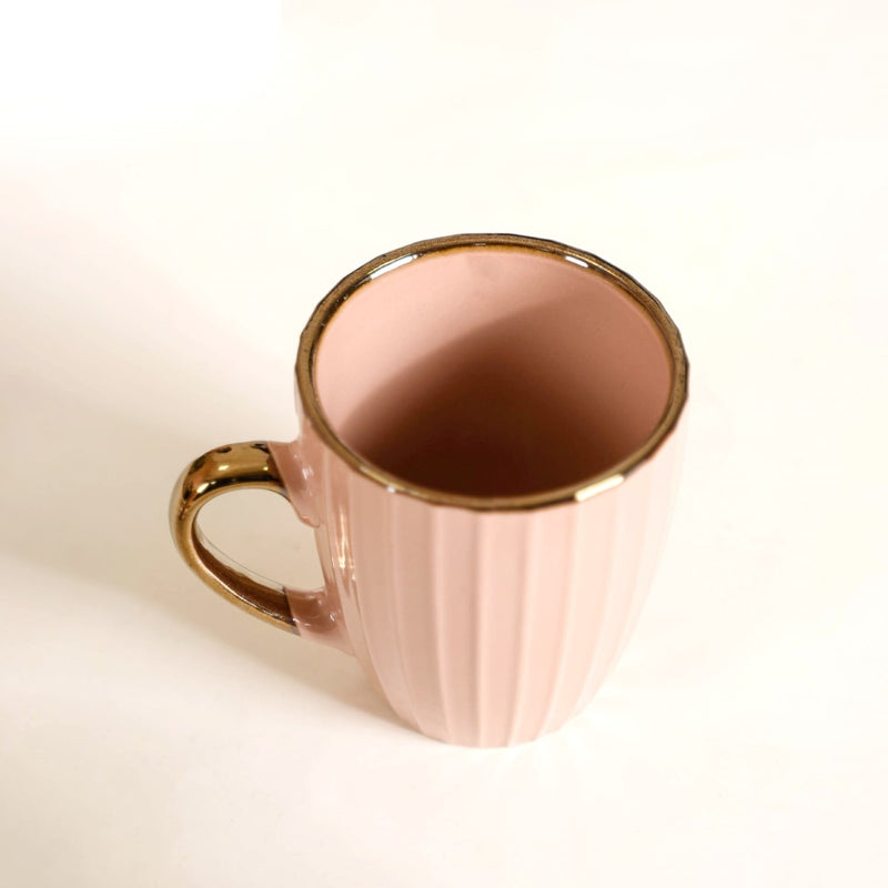 Nori Cup and Saucer Set Of 6 Champagne Pink 250ml - Tea cup set, tea cups, coffee cups, ceramic tea cups, cups and saucers, cup and saucer set