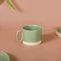 Earthy Clay Cup And Saucer Set Of 6 Sage Green 100ml - Tea cup set, tea cups, coffee cups, ceramic tea cups, cups and saucers, cup and saucer set