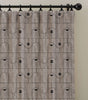 Classic Beige Full Length Embroidered Curtain Set Of 2 84x54 Inch