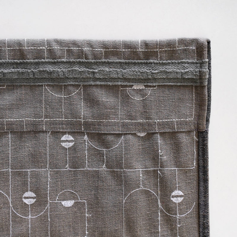 Mystic Grey Door Curtain Set Of 2 7x4.5 Feet