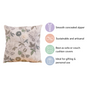 Sustainable Soft Cotton Cushion Cover 16x16 Inch