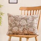 Artisanal Embroidered Couch Cushion Cover 20x14 Inch