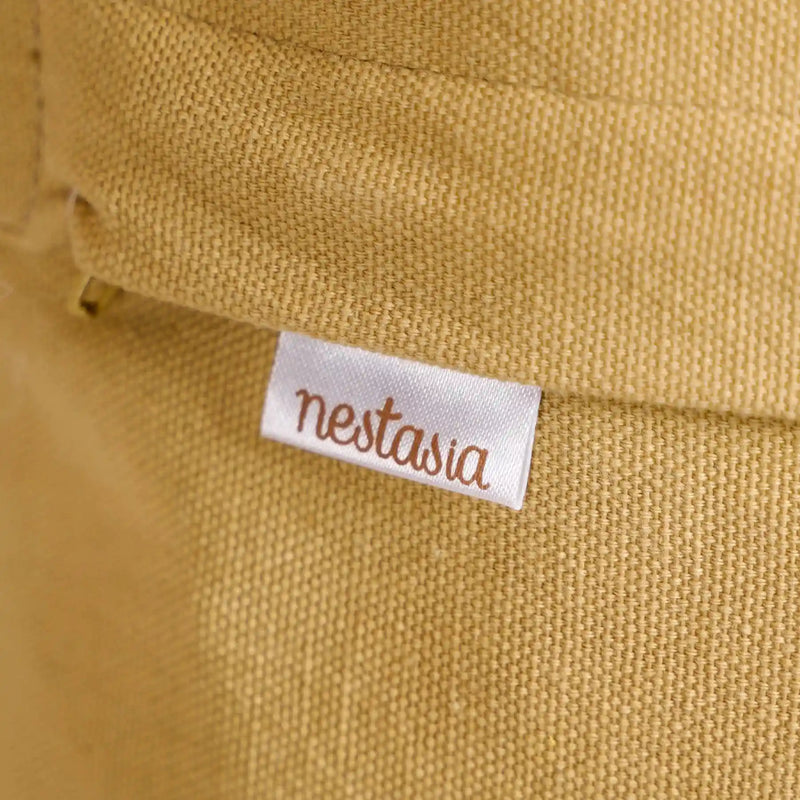 Threadwork Cotton Cushion Cover Yellow 16x16 Inch