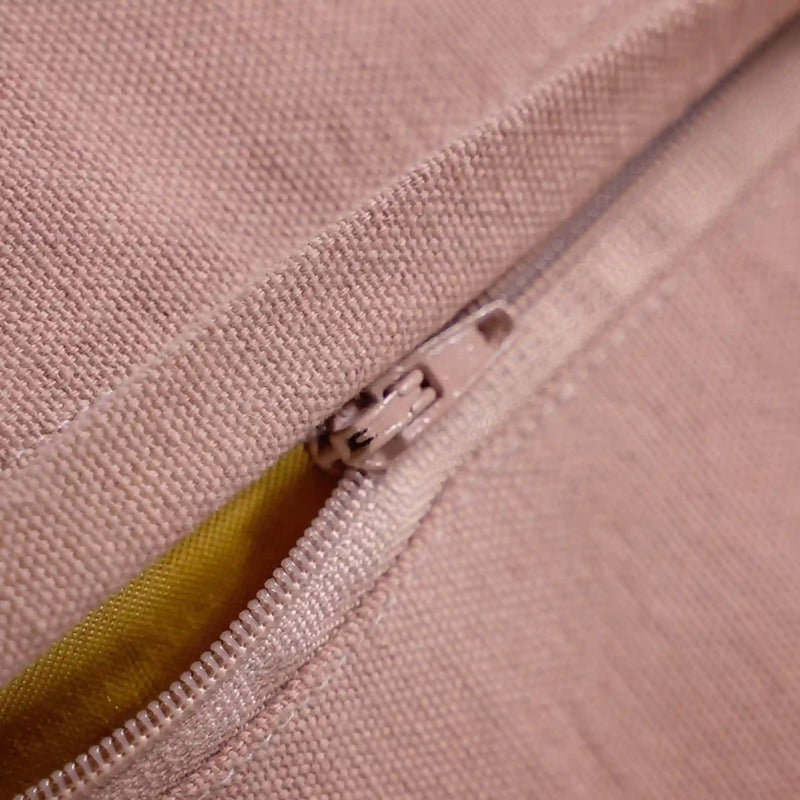 Cotton Cushion Cover With Threadwork Pink 16x16 Inch