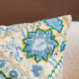 Embroidered Vintage Floral Cushion Cover 16x16 Inch