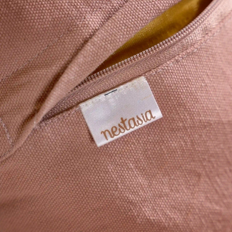 Cotton Cushion Cover With Threadwork Pink 16x16 Inch