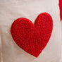 Set Of 2 Love Heart Linen Cushion Cover With Pocket 16x16 Inch