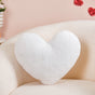 Heart Shape Cushion Set Of 2 Plushy Red White 14x14 Inch