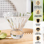 Cut Glass Ball Cocktail Glass Set Of 6 180ml