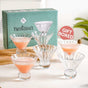 Cut Glass Ball Cocktail Glass Set Of 6 180ml