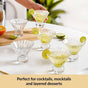 Cut Glass Ball Cocktail Glass Set Of 6 180ml
