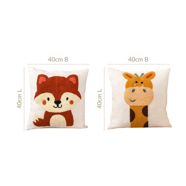 Savanna Stories Embroidered Cushion Cover Set Of 2 40x40cm