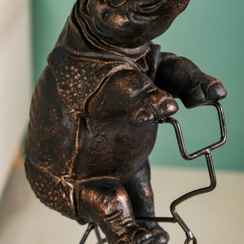 Cycling Rhino Resin Art